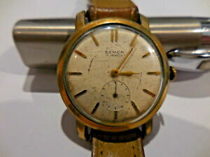 【送料無料】腕時計 tres ancienne montre semca mecanique suisse 17 rbs,plaque or, etat dusage 【送料無料】腕時計 tres ancienne montre semca mecanique suisse 17 rbs,plaque or, etat dusage