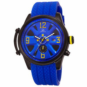 【送料無料】腕時計　メンズジョシュアタイムゾーンポリウレタンストラップクォーツmens joshua amp; sons jx101bu two time zone date polyurethane strap quartz watch