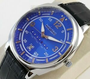 【送料無料】腕時計　ファイバnautec no limit sqarqzltststbl orologio daydate uomo 42mm acciaio pelle