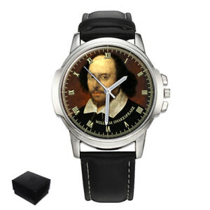 【送料無料】腕時計　ウィリアムシェイクスピアメンズwilliam shakespeare poet gents mens wrist watch gift engraving