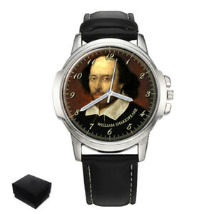 【送料無料】腕時計　ウィリアムシェイクスピアメンズwilliam shakespeare poet gents mens wrist watch gift engraving