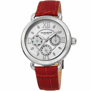 【送料無料】腕時計 #スワロフスキークリスタルクロノグラフレザーウォッチwomen039;s akribos xxiv ak1043ssrd chronograph swarovski crystal leather watch 【送料無料】腕時計 #スワロフスキークリスタルクロノグラフレザーウォッチwomen039;s akribos xxiv ak1043ssrd chronograph swarovski crystal leather watch