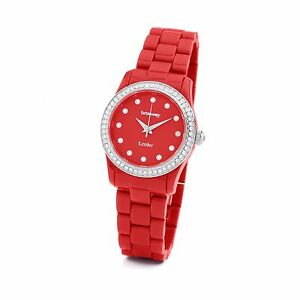 腕時計　カラーミニドナロッソコンスワロフスキーbrosway orologio tcolor mini donna ragazza rosso con cristalli swarovski