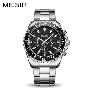 【送料無料】腕時計 ビジネスクォーツステンレススチールクリスマスmegir luxury business quartz watch men stainless steel xmas gifts for him father