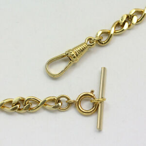 【送料無料】腕時計　インチロングイエローゴールドプレートポケットウォッチチェーン