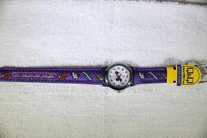 【送料無料】腕時計 オートバイqamp;q with tag cars planes motorcycle boys purple nwt working watch