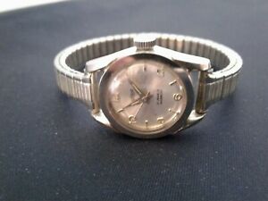 【送料無料】腕時計 ヴィンテージステンレススチールvintage stainless steel energic 17 jewel incabloc watch running windup