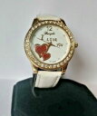 【送料無料】腕時計 ローズゴールドトーンクリスタルベゼルladies gerryda i love you rose gold tone quartz watch w crystal bezel 0195