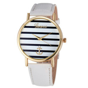 【送料無料】腕時計 ホットモダンストライプアンカーウォッチデラックスhot amp; modern striped anchor watch deluxe