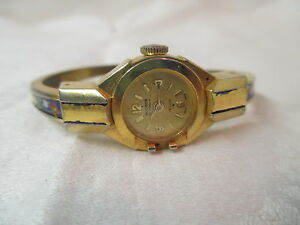 【送料無料】腕時計 ビンテージスイスカフブレスレットレディースハドソンvintage swiss made hudson de luxe ladies enameled cuff bracelet watch 17 jewels