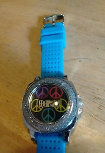 【送料無料】腕時計　ビンテージバッテリーvintage accutime watch corp peace watch, running with battery i