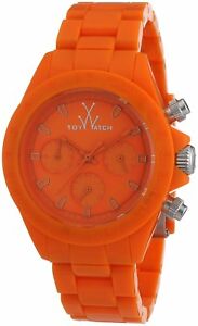 腕時計　オレンジプラスチッククロノグラフクオーツモtoywatch womens orange plastic chronograph quartz watch mo12or