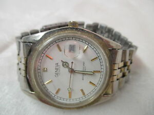 【送料無料】腕時計　メンズジュネーブウォッチmens geneva quartz wrist watch day water resistant