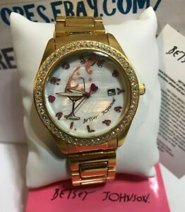 【送料無料】腕時計 ジョンソンゴールドトーンローズbetsey johnson womens 40mm goldtone rose all day watch bj0061110