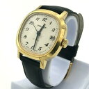 【送料無料】腕時計 ヴィンテージソケースソvintage poljot gold plated au10 ussr square case watch date soviet mchz1 men old(2)