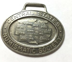 【送料無料】腕時計　アンティークメタルアメリカウォッチantique metal watch fob central states numismatic society