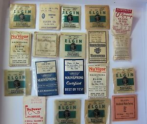 【送料無料】腕時計 ビンテージメインスプリングパーツモデルnos vintage elgin mainspring part fits 12s various models