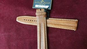 【送料無料】腕時計　ジャックルマンウォッチストラップキャメルステッチjacques lemans genuine leather watch strap 22mm camel anti allergic stitched