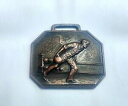 【送料無料】腕時計 ビンテージブロンズボウリングボールフォブvintage bronze watch fob charm man throwing bowling ball