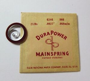 【送料無料】腕時計 デュラメインスプリングフィットウォッチnos genuine 866 elgin watch part 6246 durapower mainspring fits 210s
