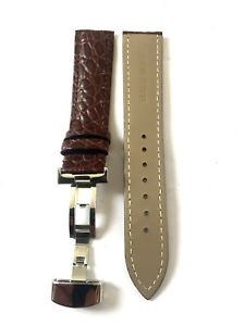 【送料無料】腕時計　ブレスレットマロンファッションアンティ18mm braceletmontre vritable cuir marron faon crocidile boucle dployante