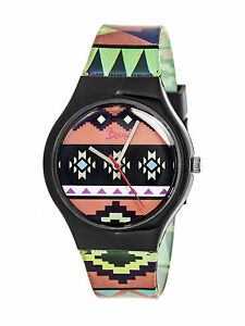 【送料無料】腕時計　トライバルプリントブラック