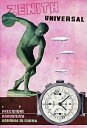 【送料無料】腕時計 ユニバーサルグラフィカルディスコボロpubblicita 1936 orologio zenith universal cronografo discobolo mirone nudo