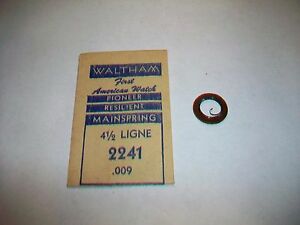 ̵ӻסӥơ륵ѥ˥ᥤ󥹥ץvintage waltham pioneer resilient mainspring 4 12 ligne 2241 009