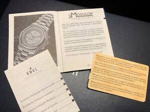 腕時計　カードebel le modulor instruction booklet and card