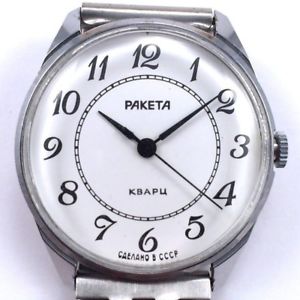 【送料無料】腕時計 ビンテージソクオーツブレスレットソ#vintage soviet raketa quartz wrist watch wbracelet ussr cccp *us seller* 800