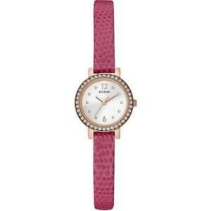 【送料無料】腕時計 ペレスリムスワロフスキーorologio donna guess sweetheart w0735l5 ros pelle fucsia slim swarovski