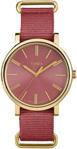【送料無料】腕時計　ドナカサロorologio donna timex,cassa oro pvd,38mm,retroilluminato indiglo,cinturino nato