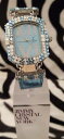 yzrv@luxury watch jimmy crystal adorned with swarovski crystalopal 538 blue glitz