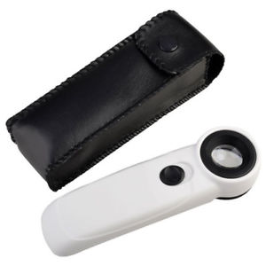【送料無料】腕時計 ライトガラスレンズ40x jewelry magnifier 2 led light optical glass lens magnifying for jewelry stam