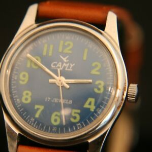 【送料無料】腕時計 ヴィンテージメンズジュネーブスイスvintage mens restored serviced 1970s 17j camy geneve swiss military wristwatch