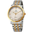 【送料無料】腕時計 トーンステンレススチールブレスレットmens akribos xxiv ak997ssbu two tone date stainless steel bracelet watch(2)