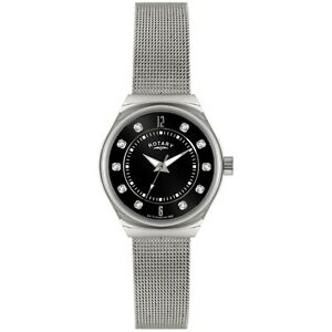 【送料無料】腕時計　レディースロータリーステンレススチールクリスタルメッシュブレスレットポンドウォッチladies rotary stainless steel crystal mesh bracelet watch lb0003319