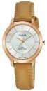 【送料無料】腕時計 パルサーローズゴールドメッキケースタンレザーウォッチpulsar womens rose gold plated case tan leat...