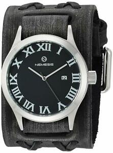 【送料無料】腕時計　メンズクオーツステンレススチールレザーカジュアルウォッチvdxb529k nemesis mens roman dx quartz stainless steel and leather casual watch