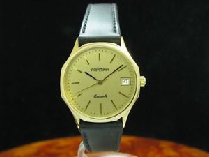 【送料無料】腕時計 ゴールドコーティングステンレスメンズウォッチprtina gold mantel edelstahl herrenuhr ref 847670 kaliber ebosa 700701