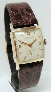 【送料無料】腕時計　ウィットスイス1950’s wittnauer swiss 17 jewels men’s gold filled watch, recently serviced