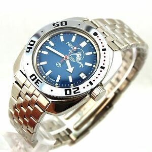 腕時計　ロシアヴォストークダイバーウォッチvostok amphibian automatic russian diver watch orologio russo 710059
