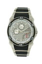 【送料無料】腕時計 ＃ラウンドシルバーストーンデュアルタイムアナログウォッチelgin 1863 558021 men039 s round silver tone day date dual time analog watch