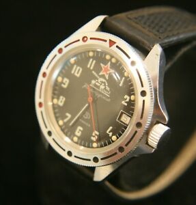 【送料無料】腕時計 ビンテージソヴォストークタンクコマンダージュエルスチールrare vintage soviet vostok tank commander 17 jewel military steel wristwatch