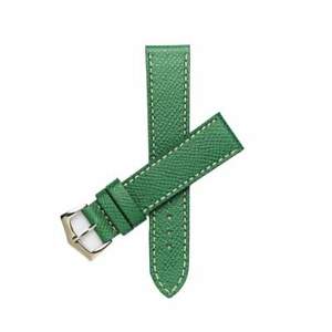【送料無料】腕時計　レザーウォッチストラップgreen epsom leather watch strap