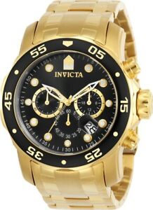 【送料無料】腕時計 メンズプロダイバースキューバスチールクロノウォッチinvicta 0072 mens pro diver scuba gold plated steel chrono watch