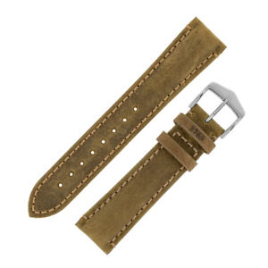 【送料無料】腕時計 ヒルシュカーフスキンレザーウォッチストラップhirsch heritage natural calfskin aged patina leather watch strap in gold brown