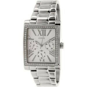 ̵ӻסСƥ쥹֥쥹å authentic guess silver tone stainless steel bracelet watch 36x30mm u0446l1