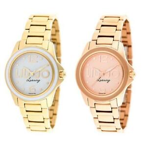 【送料無料】腕時計　ラグジュアリーリュジョジャンボゴールドコレクションorologio donna liu jo luxury jambo bracciale acciaio gold ros collection