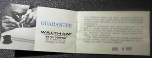 【送料無料】腕時計　ビンテージwaltham vintage warranty booklet 1972 top condition